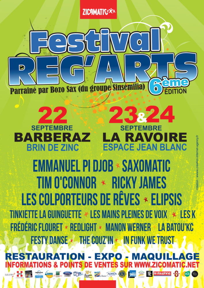 Le festival Reg'arts 6° de Zicomatic est en approche ! Le festival Reg'arts 6° de Zicomatic est en approche !