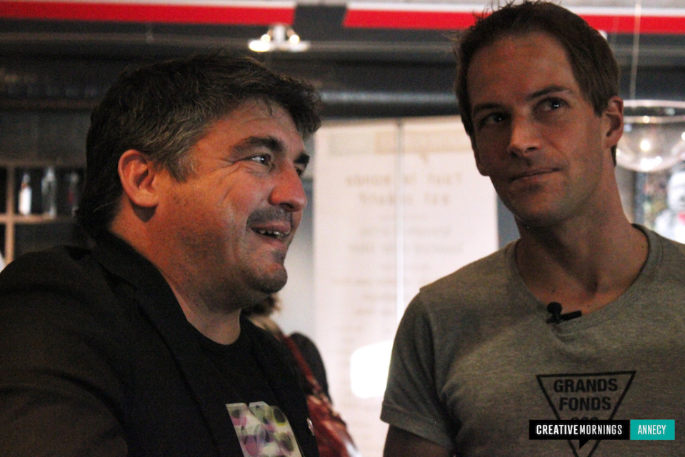Stéphane Tourreau (droite) © CreativeMornings Annecy - Espace 55 Stéphane Tourreau (droite) © CreativeMornings Annecy - Espace 55
