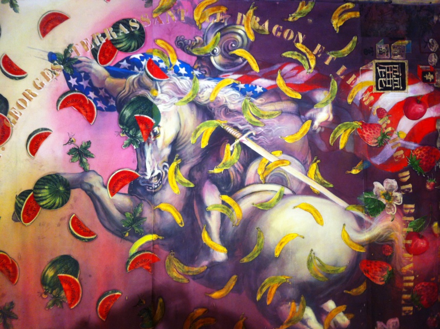 Hassan Musa. St Georges terrassant le dragon et le marché de Belleville Hassan Musa. St Georges terrassant le dragon et le marché de Belleville