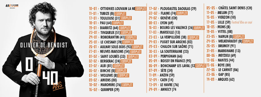 Date de tournée Olivier De Benoist Date de tournée Olivier De Benoist