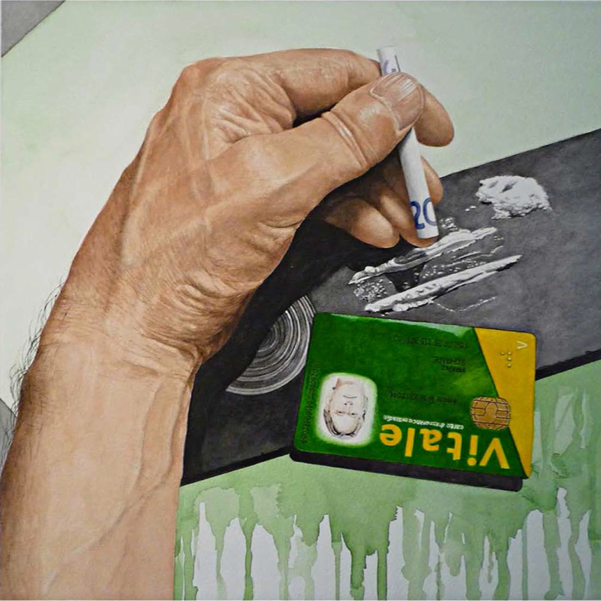 Une oeuvre de la série "Addictions" de Franz Schimpl Une oeuvre de la série "Addictions" de Franz Schimpl