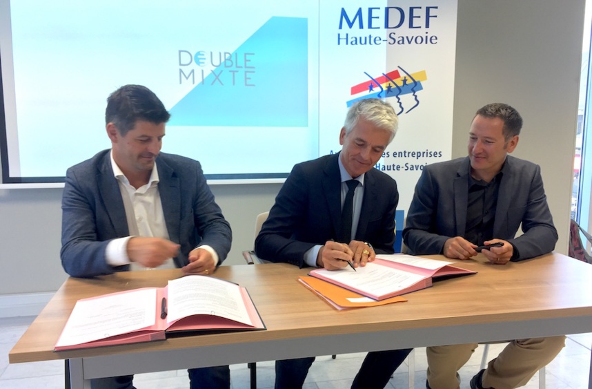 Double Mixte signe un partenariat avec le Medef de Haute-Savoie ©moveonmag