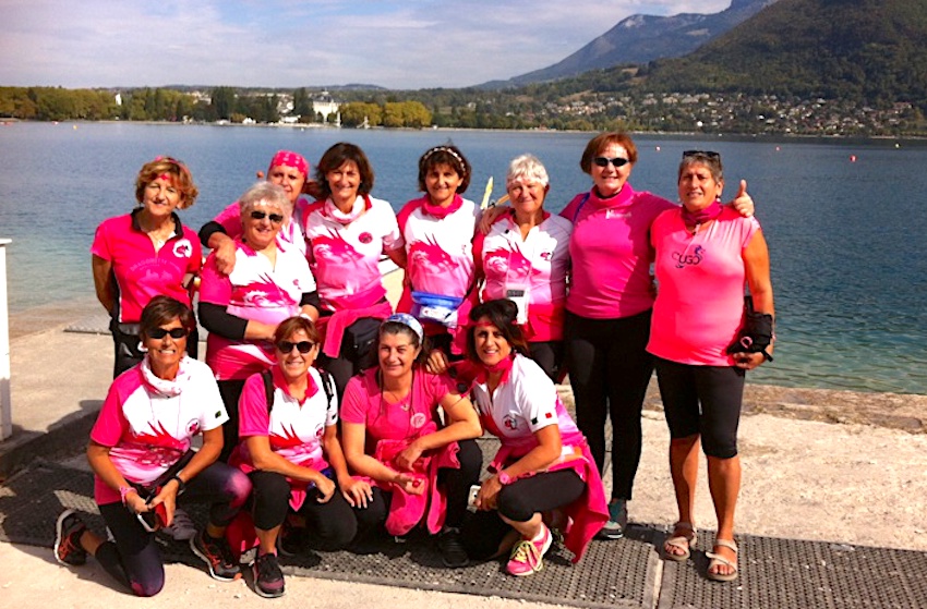 L'équipe des "Ladies" italiennes avant l'effort