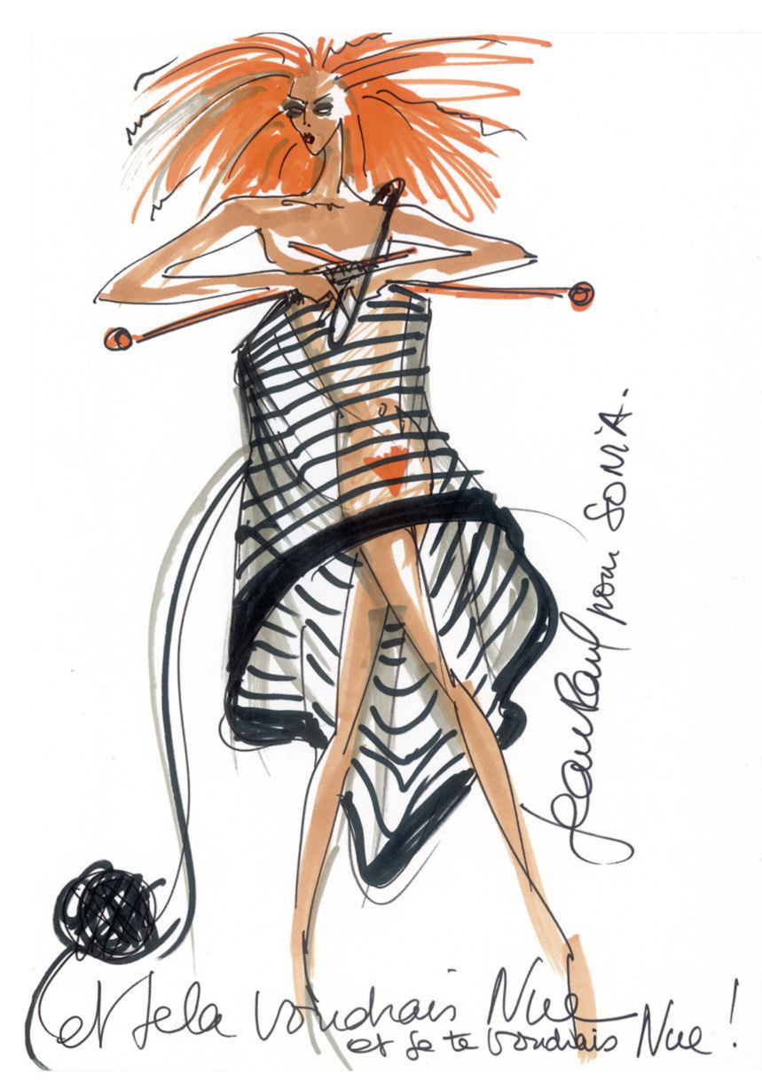 Création spéciale pour Sonia Rykiel et © Jean-Pul Gaultier Création spéciale pour Sonia Rykiel et © Jean-Pul Gaultier