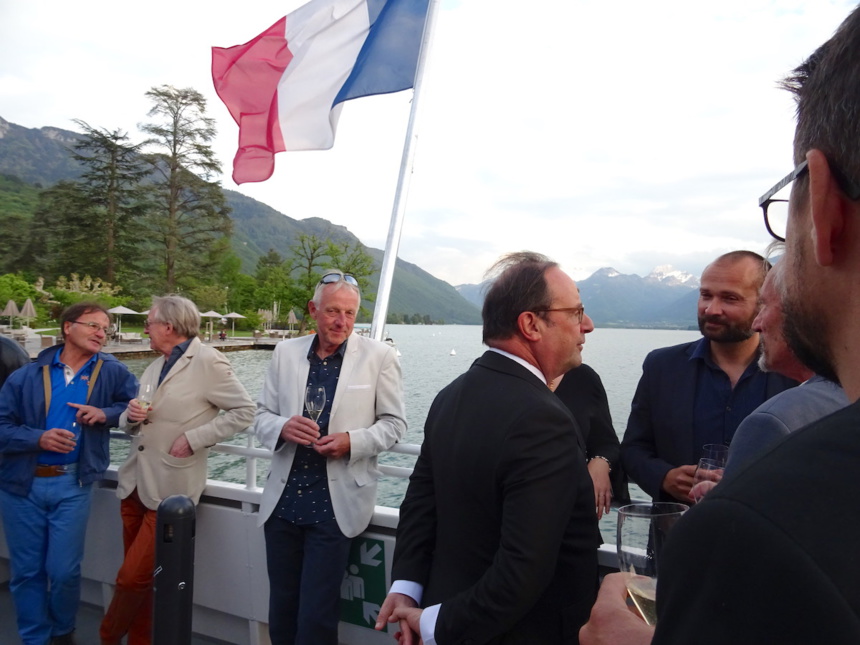 François Hollande à la Fête du Livre de Talloires le 25 mai 2019 François Hollande à la Fête du Livre de Talloires le 25 mai 2019