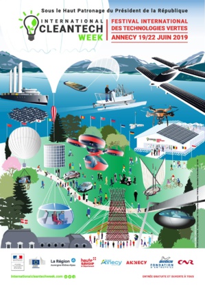 Affiche International  CLEANTECH WEEK  Annecy du 19 au 22 juin 2019