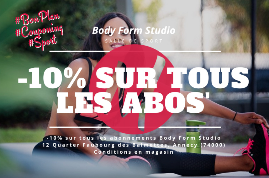 COUPONING : -10% sur tous les abonnements chez Body Form Coaching Annecy