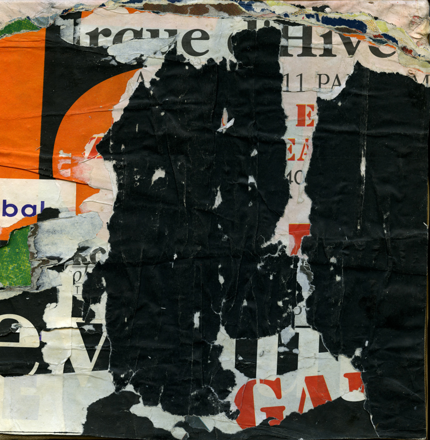 Rue de Rennes 6° arrondissement. 1992. Affiches lacérées marouflées sur toile Rue de Rennes 6° arrondissement. 1992. Affiches lacérées marouflées sur toile