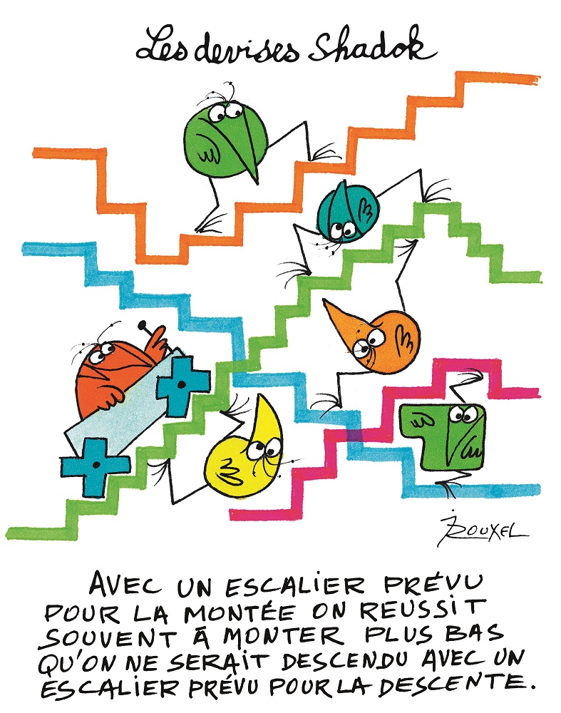 Shadoks ad hoc pour sortir du confinement ? ©J. Rouxel Shadoks ad hoc pour sortir du confinement ? ©J. Rouxel