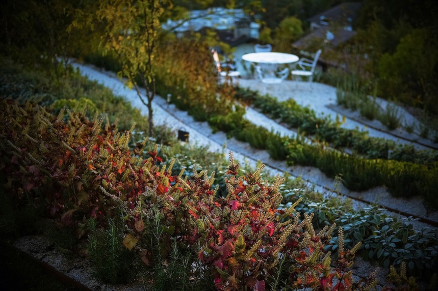 Le jardin Restaurant Laurent Petit - Le Clos des Sens à Annecy-le-Vieux © M. Cellard © M. Cellard