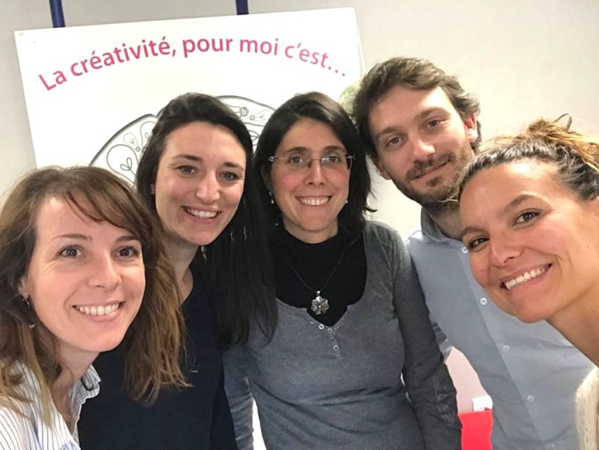 Team Solucir / Audrey Arnaud (Leitmotiv) Mélisse Carcassonne (Ecocline) Isabelle Héraud Clouet (Agence économique Auvergne Rhône Alpes) Arthur Paley (AIR Coop) Sonia Razafindranaly (AIR Coop) ©Solucir