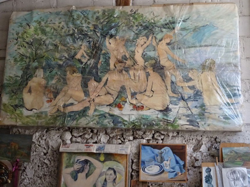 Version préparatoire des baigneuses de Georges Sprungli ©Paul Rassat Version préparatoire des baigneuses de Georges Sprungli ©Paul Rassat