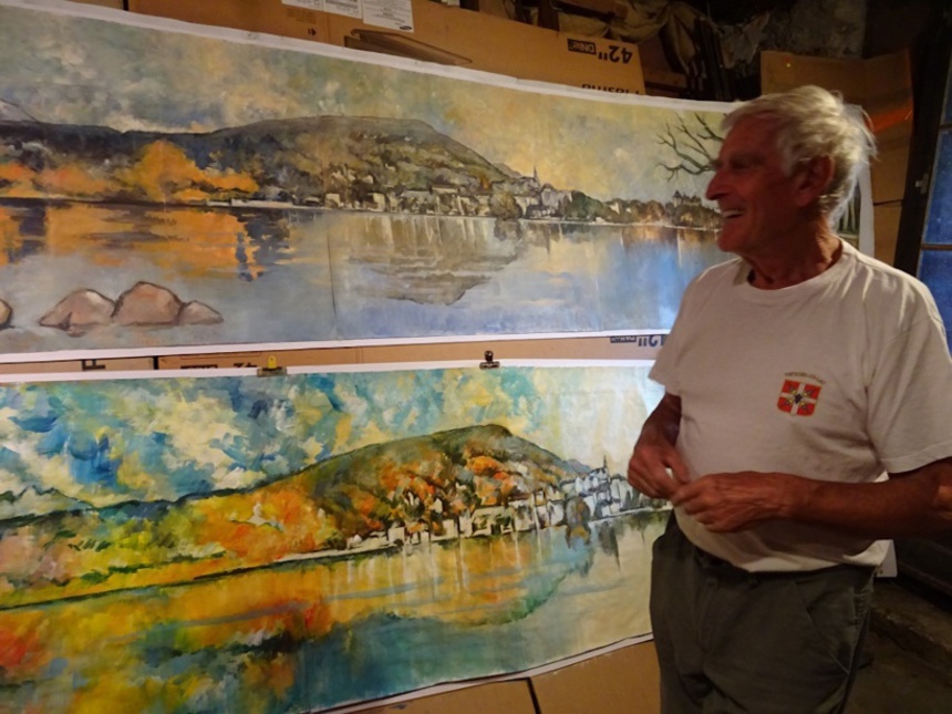 Le lac d'Annecy vu de l'Abreuvoir par Georges Sprungli ©Paul Rassat Le lac d'Annecy vu de l'Abreuvoir par Georges Sprungli ©Paul Rassat