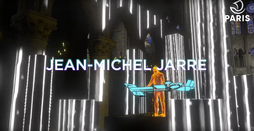 JEAN-MICHEL JARRE donne un concert virtuel dans la cathédrale Notre-Dame de Paris le 31 décembre 2020 ©dr
