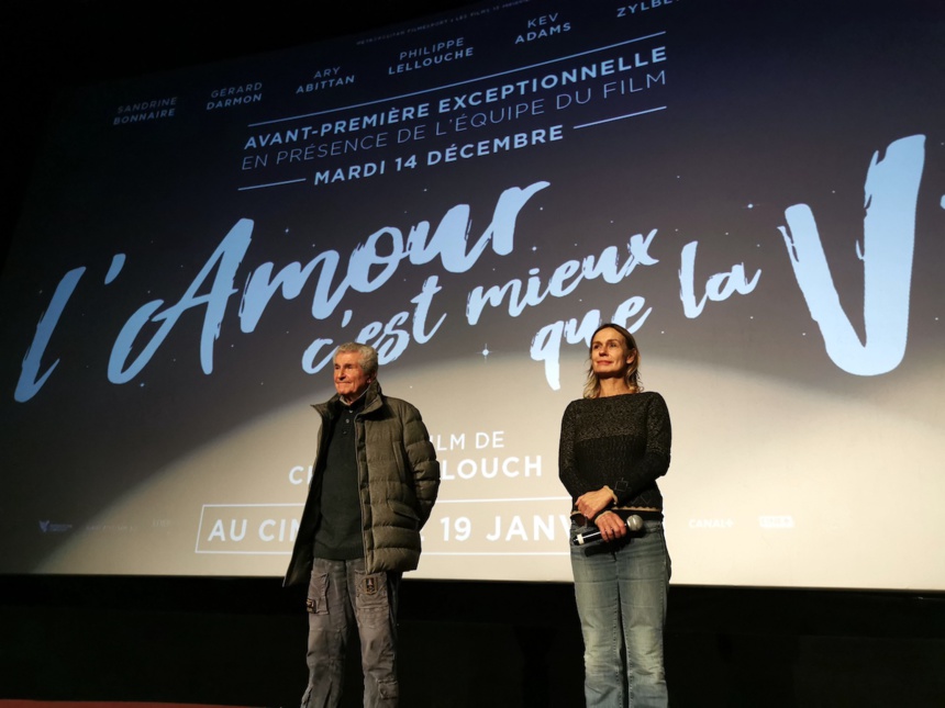 Rencontre avec Claude Lelouch et Sandrine Bonnaire pour le film “l’amour c’est mieux que la vie“ © Damien Tiberio Rencontre avec Claude Lelouch et Sandrine Bonnaire pour le film “l’amour c’est mieux que la vie“ © Damien Tiberio