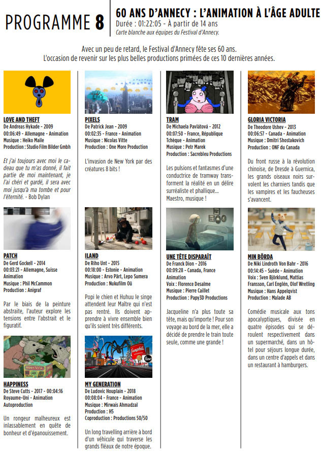 L’animation célébrée à l’occasion de la Fête du court métrage L’animation célébrée à l’occasion de la Fête du court métrage