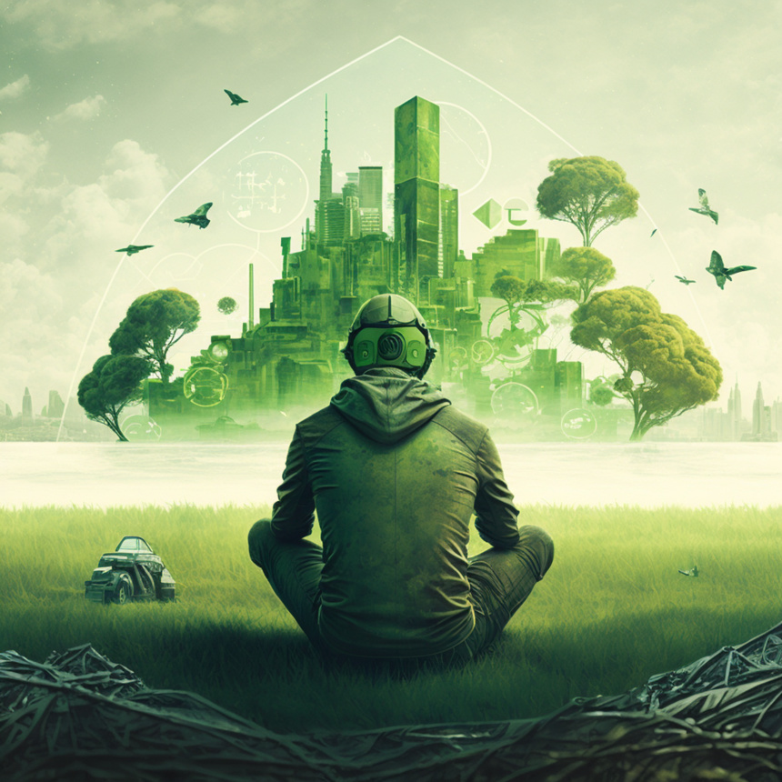 La vision du web 3 écologique vu par Midjourney @moveonmag.com La vision du web 3 écologique vu par Midjourney @moveonmag.com