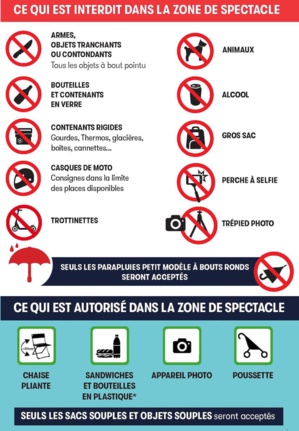 Objets Autorisés et Interdits Fête du Lac d'Annecy 2023 Objets Autorisés et Interdits Fête du Lac d'Annecy 2023