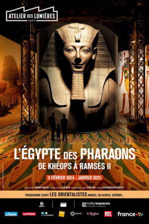 Affiche L'Égypte des Pharaons à l'atelier des Lumières 2024 Affiche L'Égypte des Pharaons à l'atelier des Lumières 2024