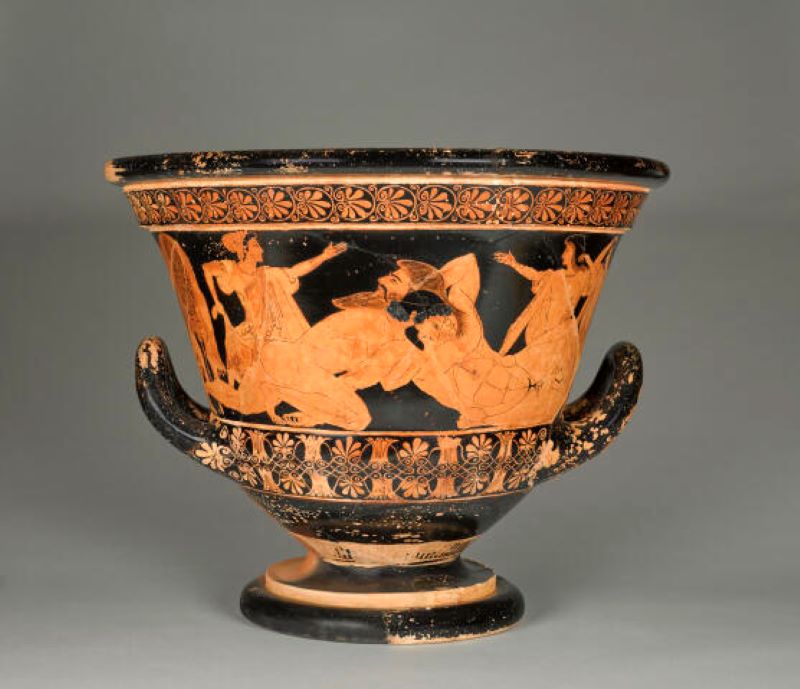 Cratère en calice antique signé par Euphronios© 2018 RMN-Grand Palais (musée du Louvre)/ Stéphane Maréchalle Cratère en calice antique signé par Euphronios© 2018 RMN-Grand Palais (musée du Louvre)/ Stéphane Maréchalle
