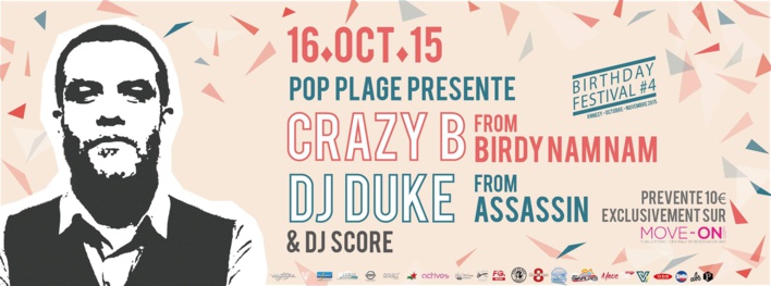 Les platines de Crazy B vont chauffer au Birthday Festival !