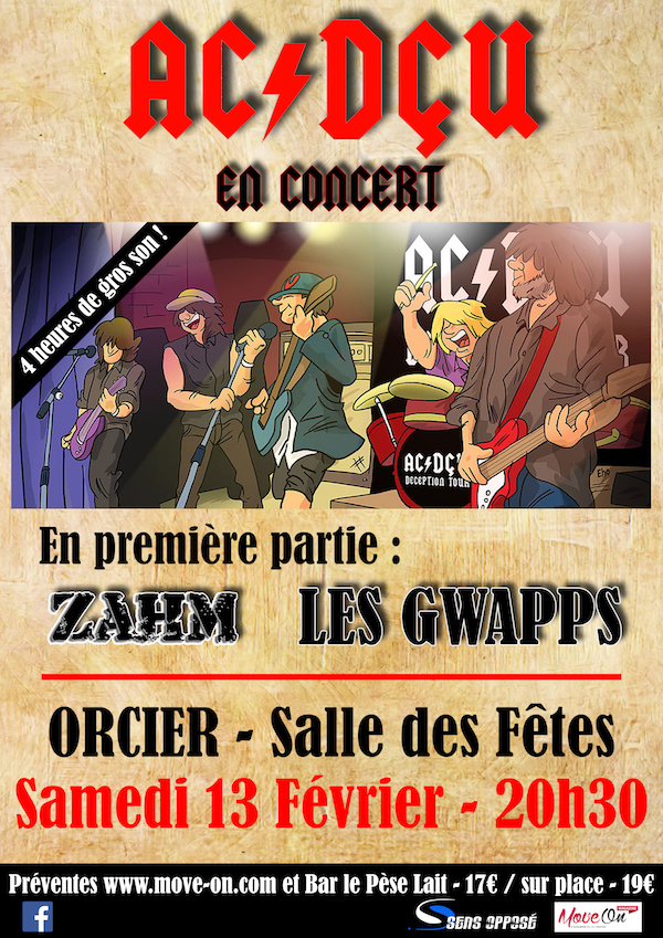 Rendez-vous avec AC/DÇU Samedi 13 Février à Orcier Rendez-vous avec AC/DÇU Samedi 13 Février à Orcier