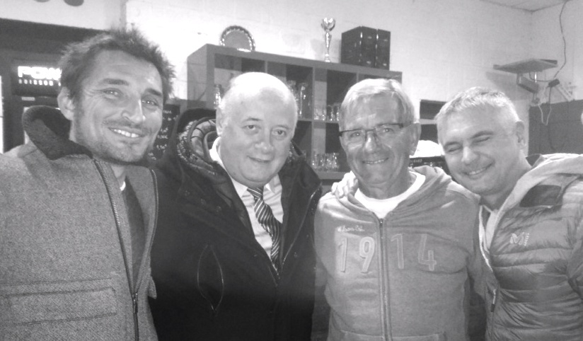 Cyril Duret et Robert Fudala, président et secrétaire général d'Annecy Tennis avec Bernard Giudicelli