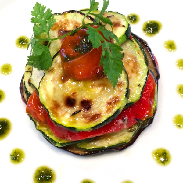 Le millefeuille de petits légumes grillés qui a valu à Christine un trophée Femme d'Aixception