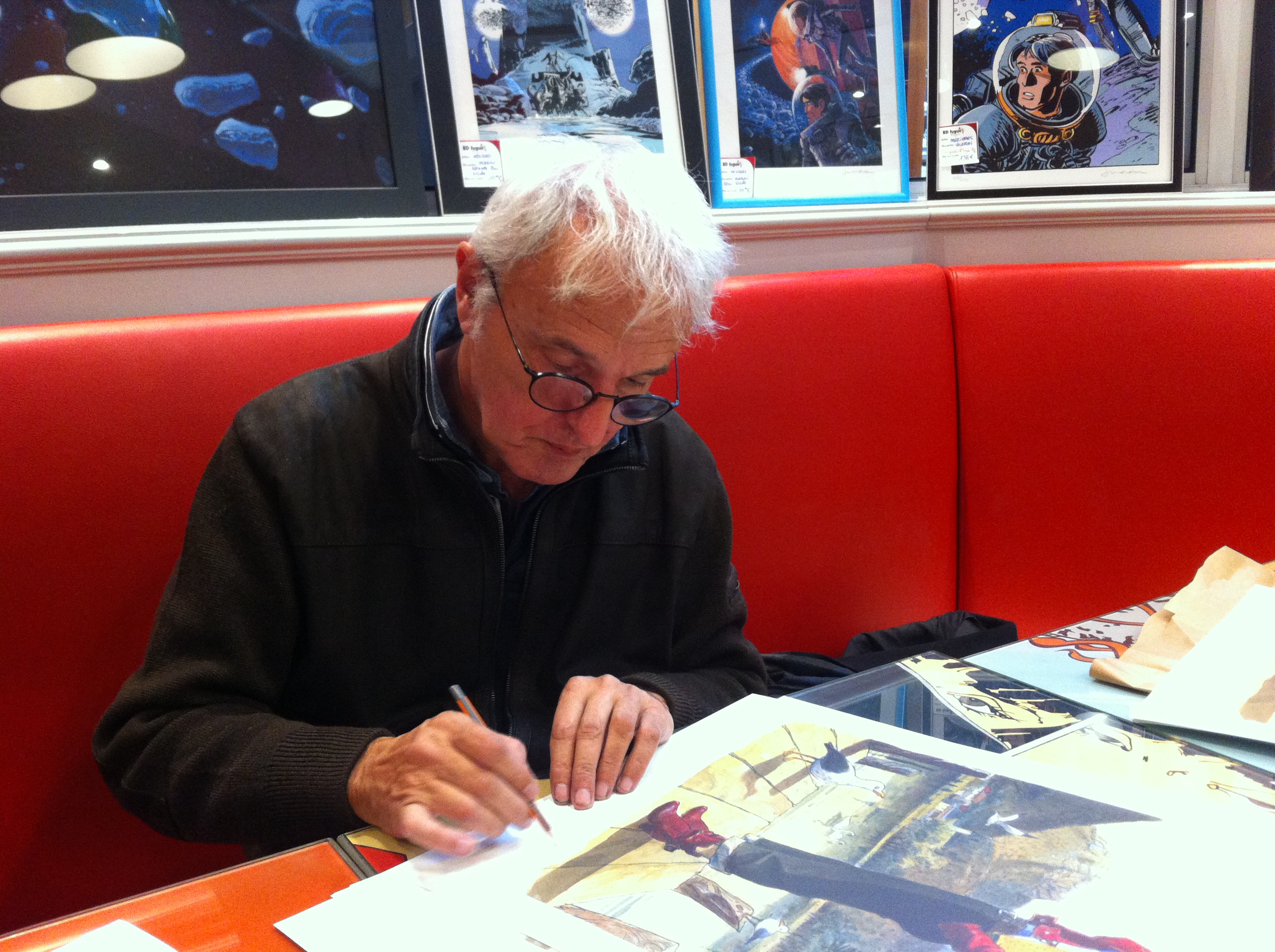 Jean-Pierre Gibrat chez BD Fugue/Annecy ©DR Jean-Pierre Gibrat chez BD Fugue/Annecy ©DR
