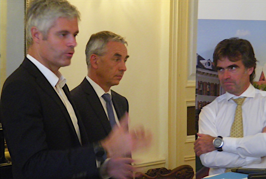 Laurent Wauquiez, Jean-Luc Rigaut - La région Région Auvergne-Rhône-Alpes renforce son soutien à Annecy ©Paul Rassat