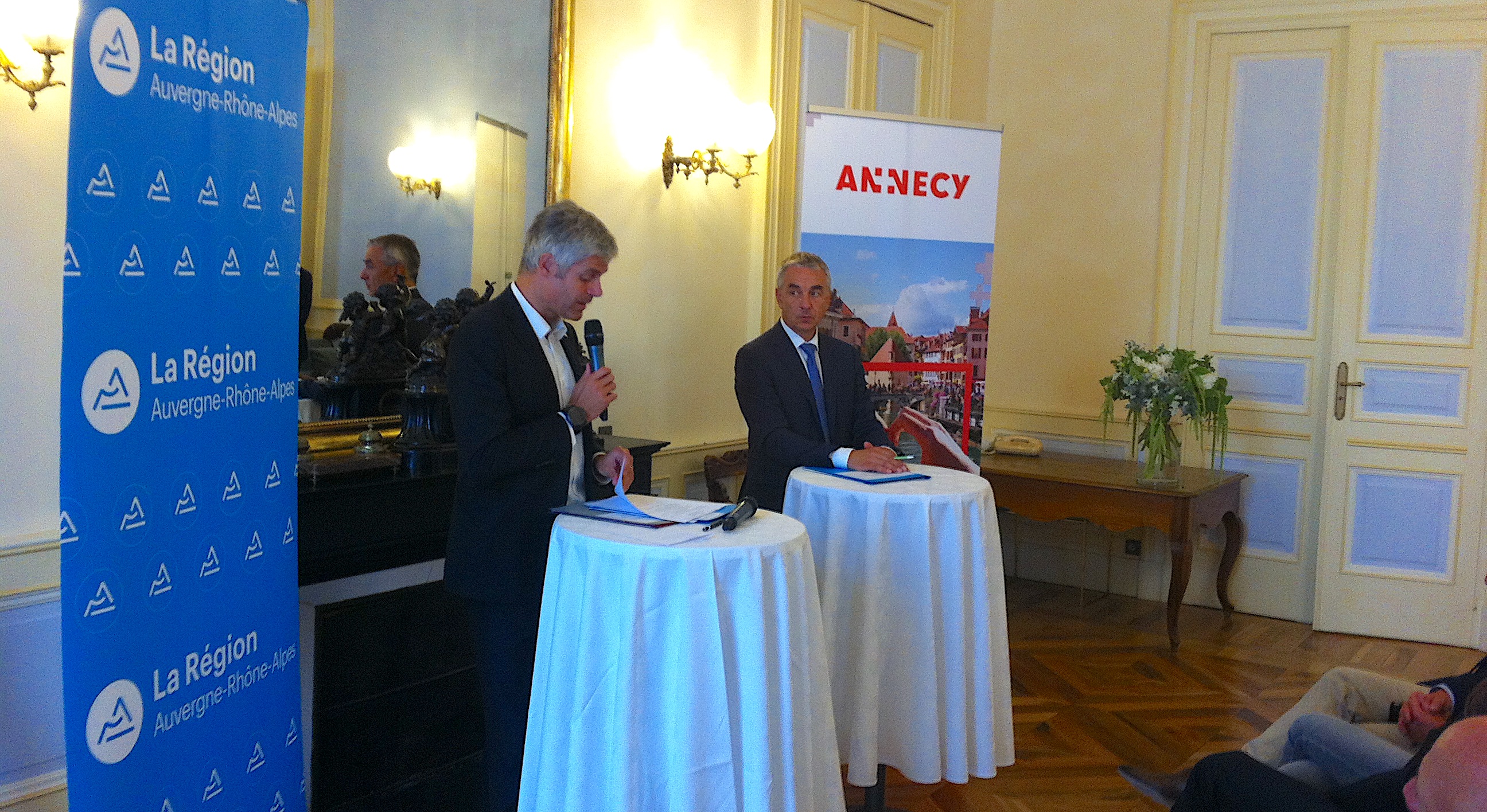 Laurent Wauquier, Jean-Luc Rigaut - La région Région Auvergne-Rhône-Alpes renforce son soutien à Annecy ©Paul Rassat