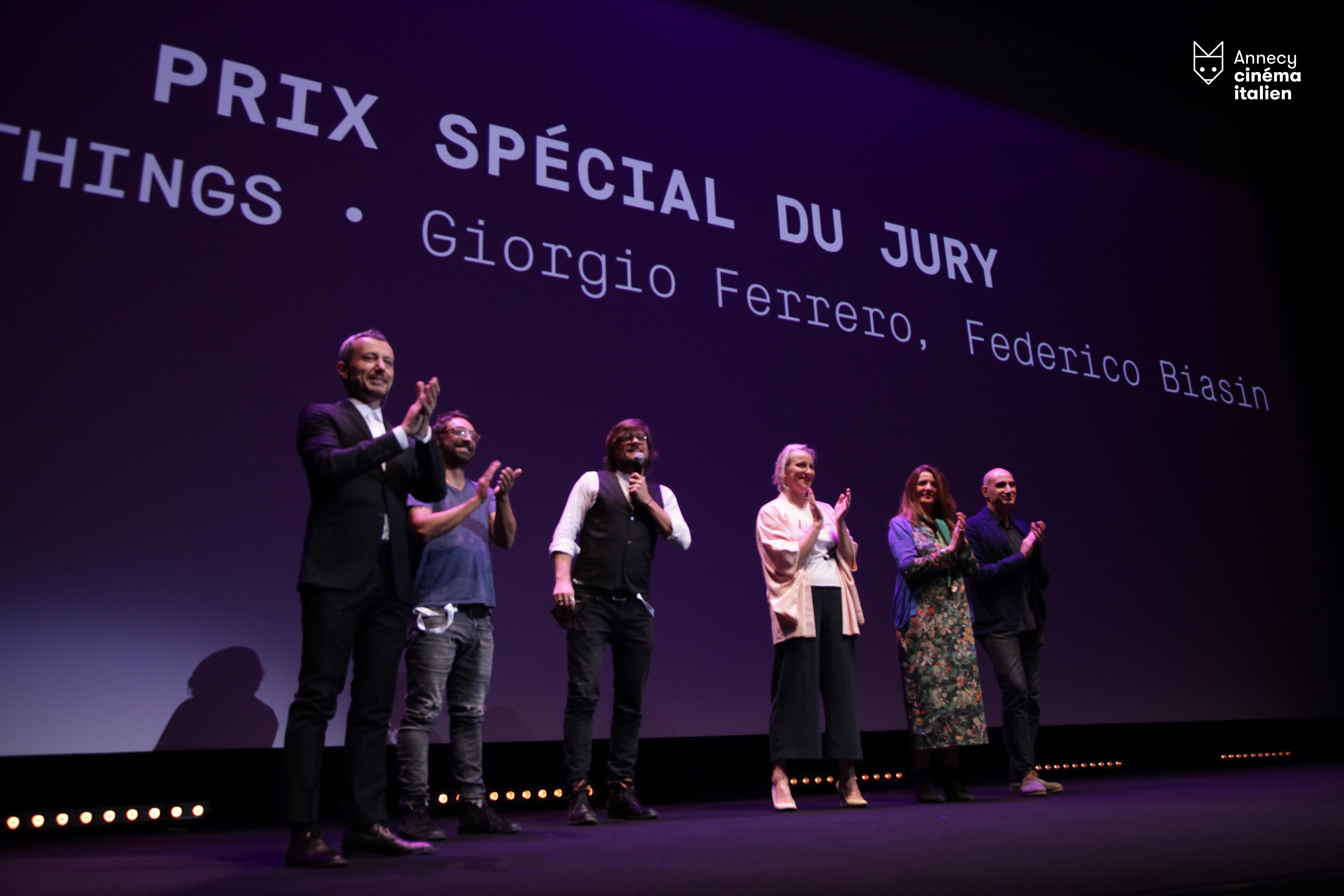 G. Ferrero et F.Biasin avec le jury du Prix Spécial