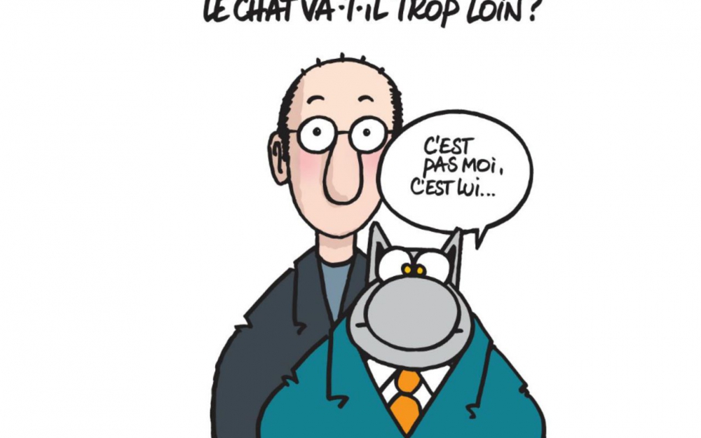 Le Chat et Philippe Geluck, en toute discrétion