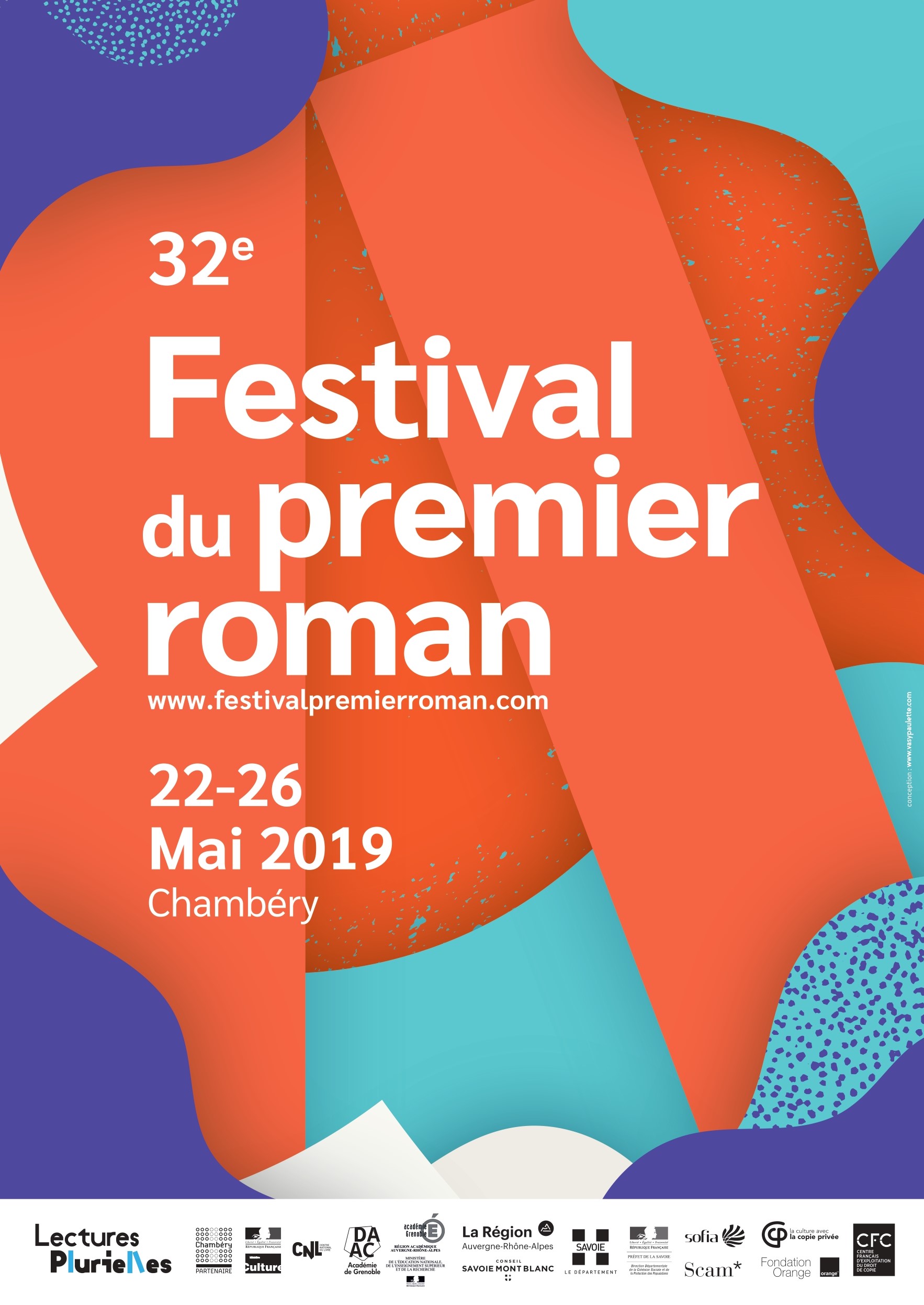 32° édition du Festival du Premier Roman de Chambéry du 22 au 26 mai 2019