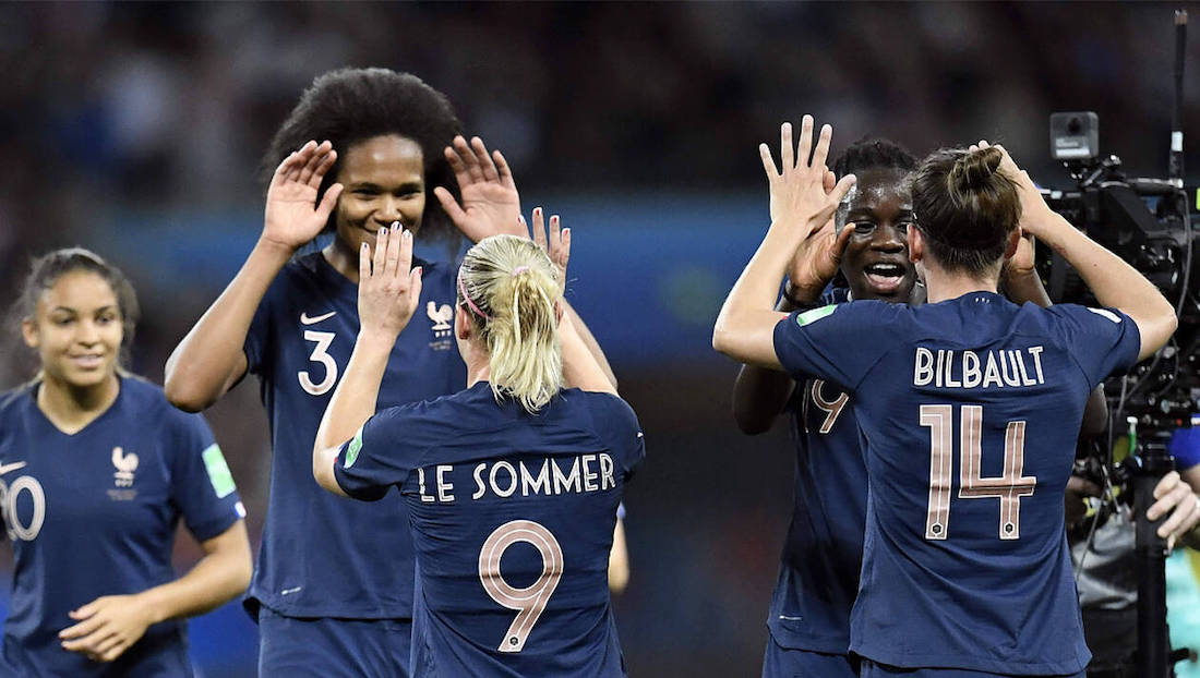 Les Bleues à la fin du match France-Norvège (2-1) © AFP