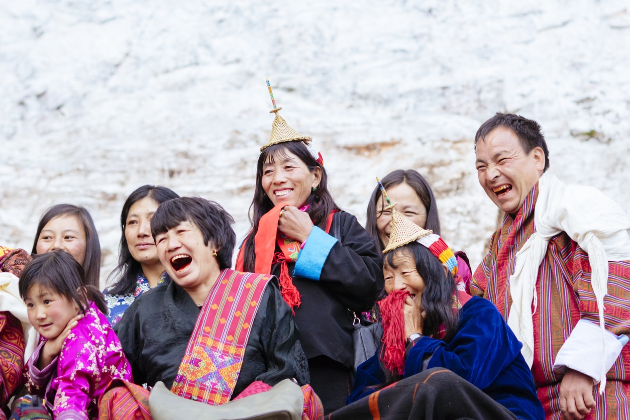 Illustration du Bonheur National Brut au Bhoutan