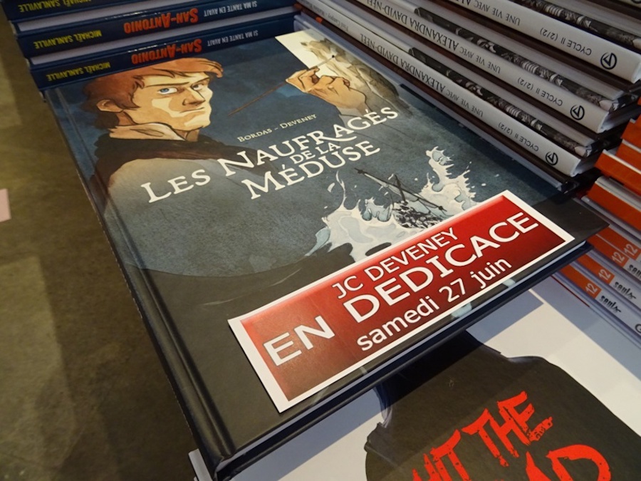 Séance dédicace chez BD Fugue pour "Les Naufragés de La Méduse" de Jean-Sébastien Bordas et Jean-Claude Deveney aux éditions Casterman ©Paul Rassat