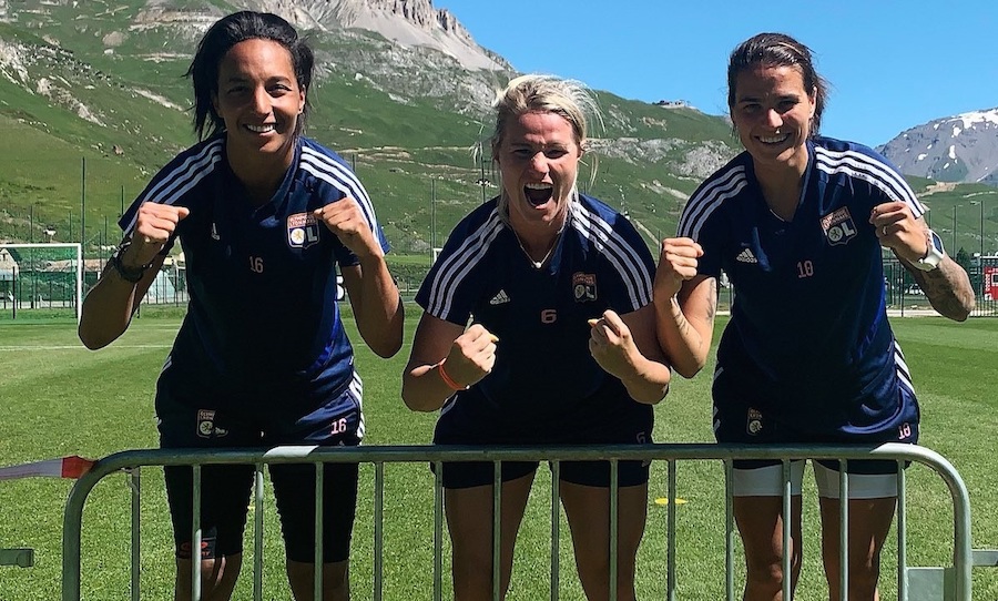 Pas de soucis pour la motivation : Sarah Bouhaddi, Amandine Henry et Dzsenifer Marozsan ©DR