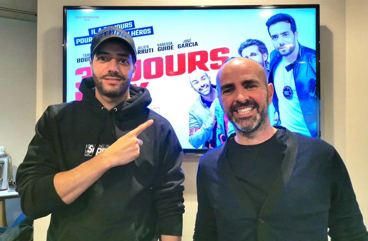 Tarek Boudali et Julien Arruti en tournée promo pour le film 30 jours max ©Damien Tiberio