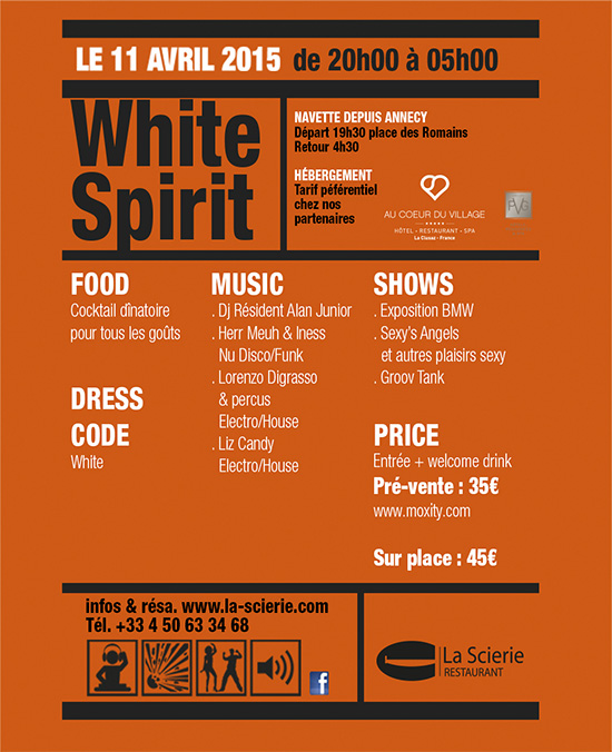 White Spirit / Une nuit blanche d'exception au resto La Scierie à la Clusaz