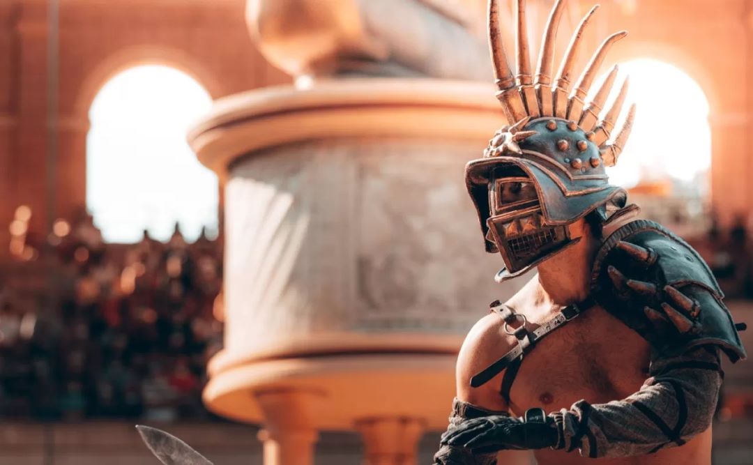 Un gladiateur de l'époque romaine © Le Puy du Fou