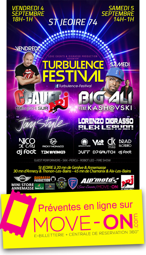 Turbulence Festival à Saint-Jeoire les 4 et 5 septembre 2015