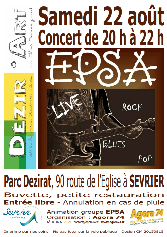 ESPA en concert le 22 Août 2015 à Sevrier ESPA en concert le 22 Août 2015 à Sevrier