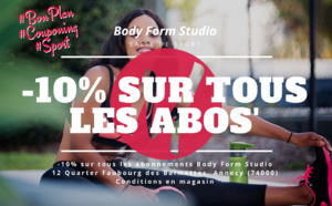 COUPONING : -10% sur tous les abonnements chez Body Form Coaching Annecy